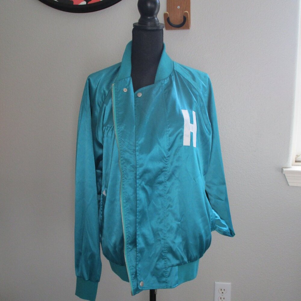 Hotel 1171- Hotel CA Satin Jacket Tiffany Blue Size Large